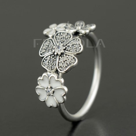 Кольцо Pandora - "Цветочное настроение" (190984cz) - Изображение 1