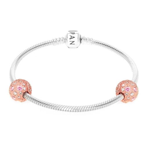 Клипса Pandora Rose - "Розовые космические звезды" (781286PCZ) - Изображение 1