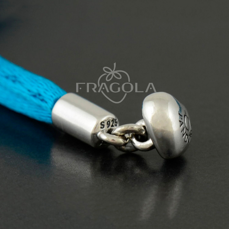 Текстильный браслет Pandora, бирюзовый (590749CTQ-S) - Изображение 2