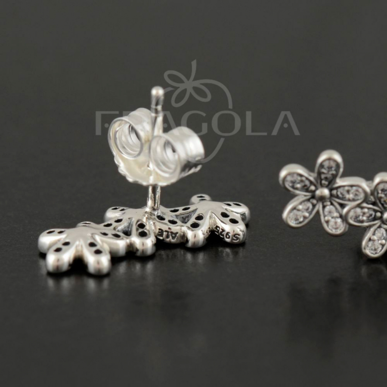 Серьги Pandora - "Ослепительные маргаритки" (290744CZ) - Изображение 2