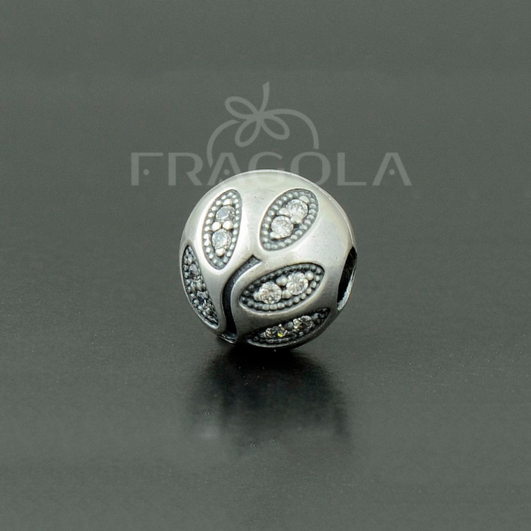 Клипса Pandora - "Сверкающие листья" (791416CZ) - Изображение 1